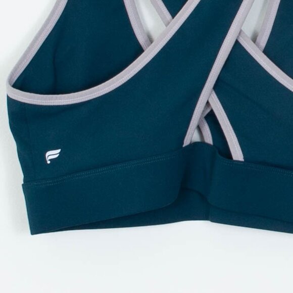Fabletics Oasis Twist Medium Support Sports Bra in Midnight Wave - Picture 5 of 5
